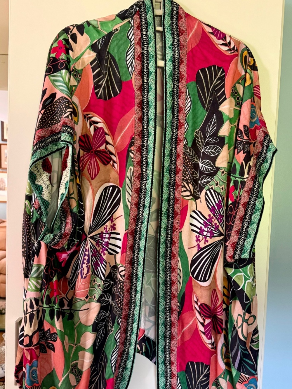 Aldo Martins Tropical Print Kimono Jacket M - L